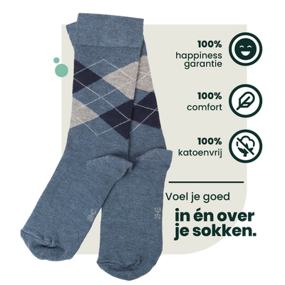 8 - Pack Steve Bamboe Sokken - Jeans