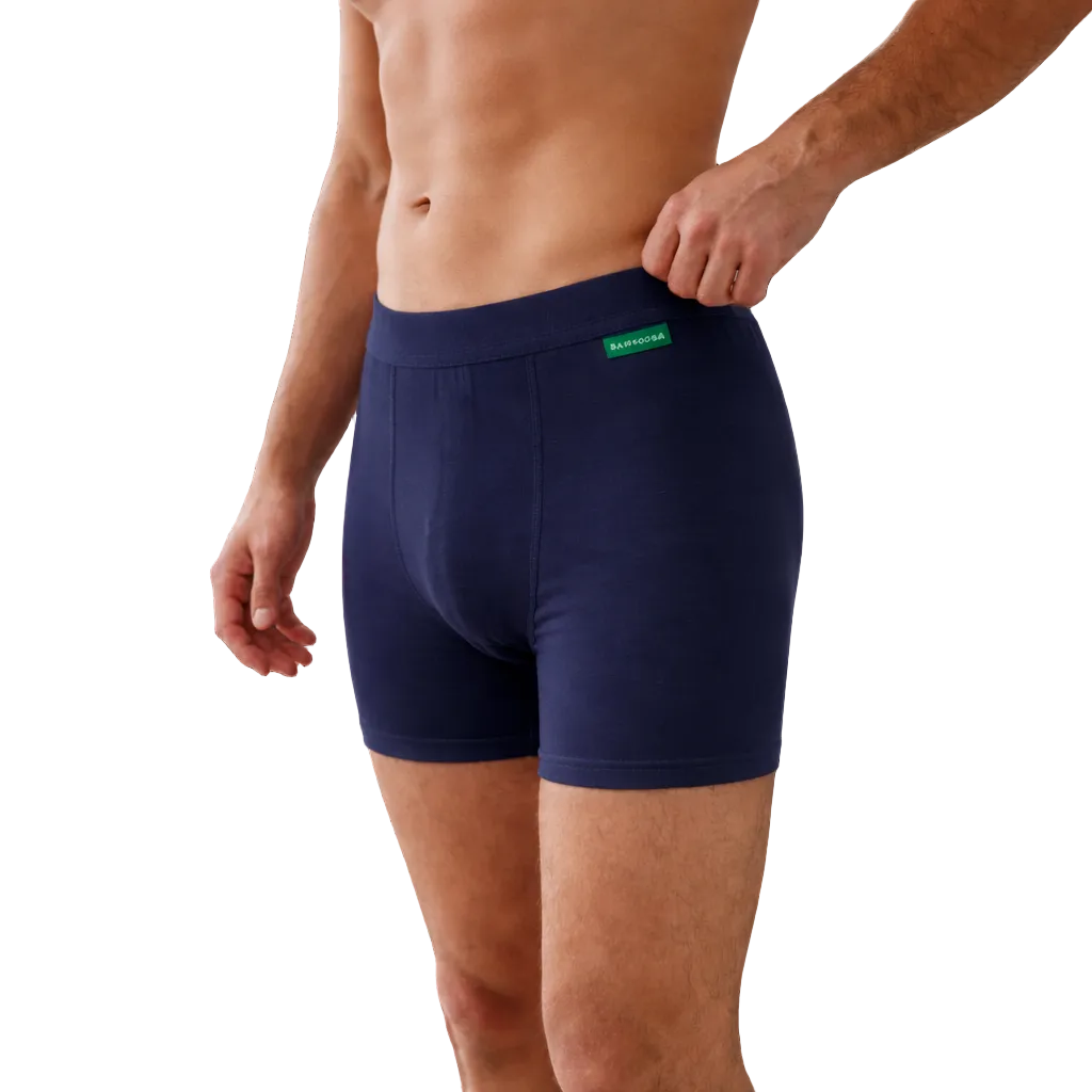 4 - Pack Lewis Bamboe Boxershorts - Marineblauw