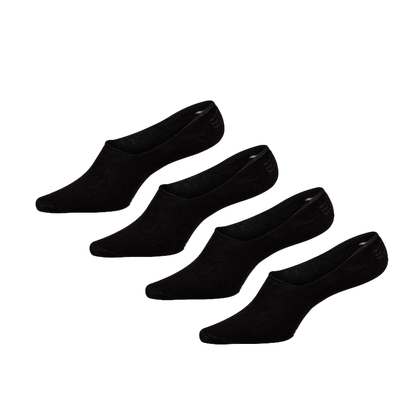 4-pack Joshua Bamboe Footies - Zwart