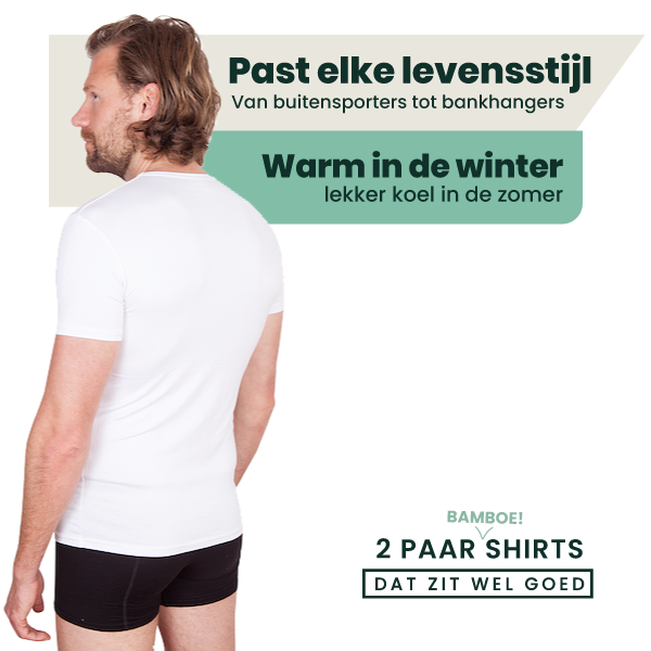 2-pack Austin Bamboe T-shirts Rond - Wit