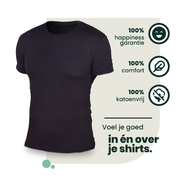 2-pack Austin Bamboe T-shirts Rond - Zwart