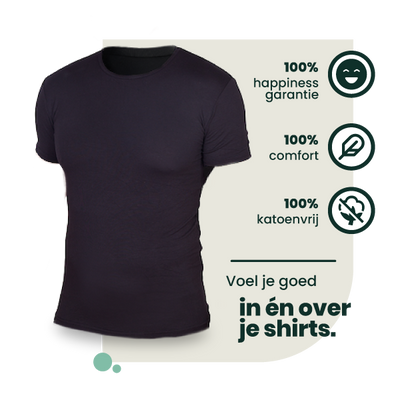 2-pack Austin Bamboe T-shirts Rond - Zwart