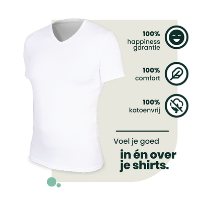 2-pack Austin Bamboe T-shirts V-hals - Wit
