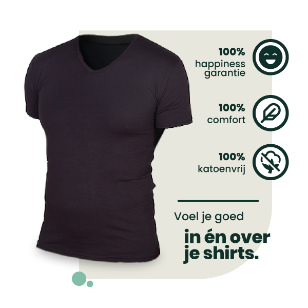 2-pack Austin Bamboe T-shirts V-hals - Zwart