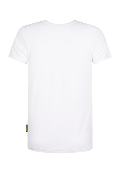 Bamboosa Austin Bamboe T-shirt Ronde Hals Wit Slim fit, Ademend en Anti‑transpirant
