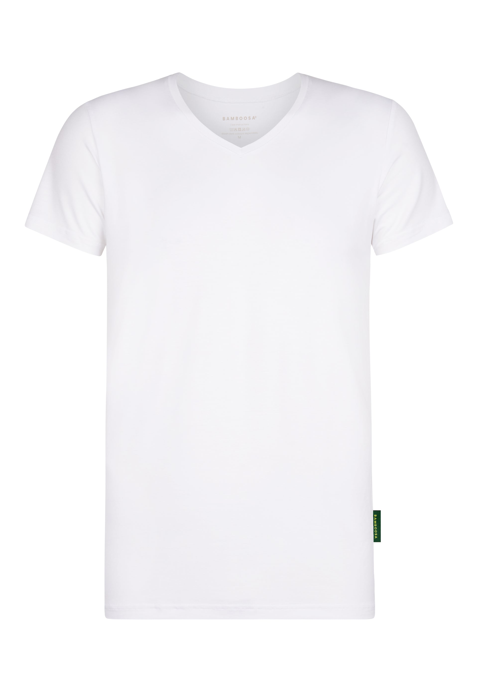 Bamboosa Austin Bamboe T-shirt Ronde Hals Wit Slim fit, Ademend en Anti‑transpirant