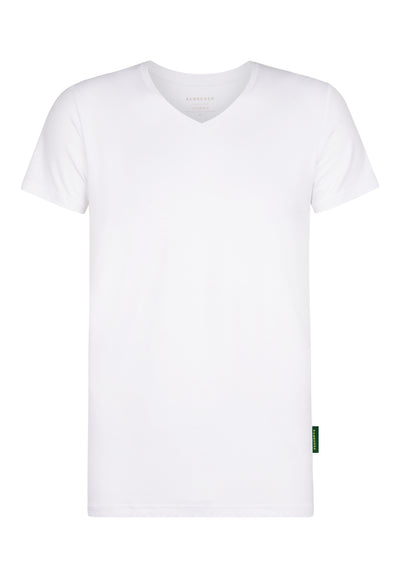 Bamboosa Austin Bamboe T-shirt Ronde Hals Wit Slim fit, Ademend en Anti‑transpirant