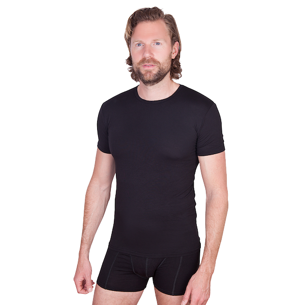 2-pack Austin Bamboe T-shirts Rond - Zwart