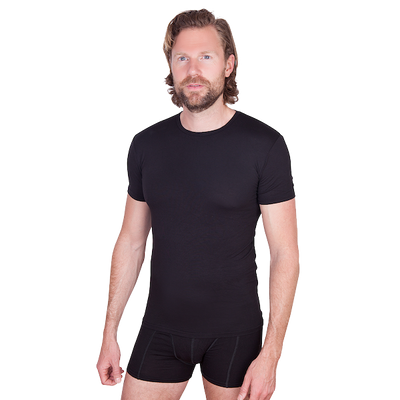 2-pack Austin Bamboe T-shirts Rond - Zwart