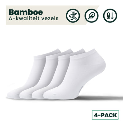 4-pack Jordan Bamboe Sneakersokken - Wit
