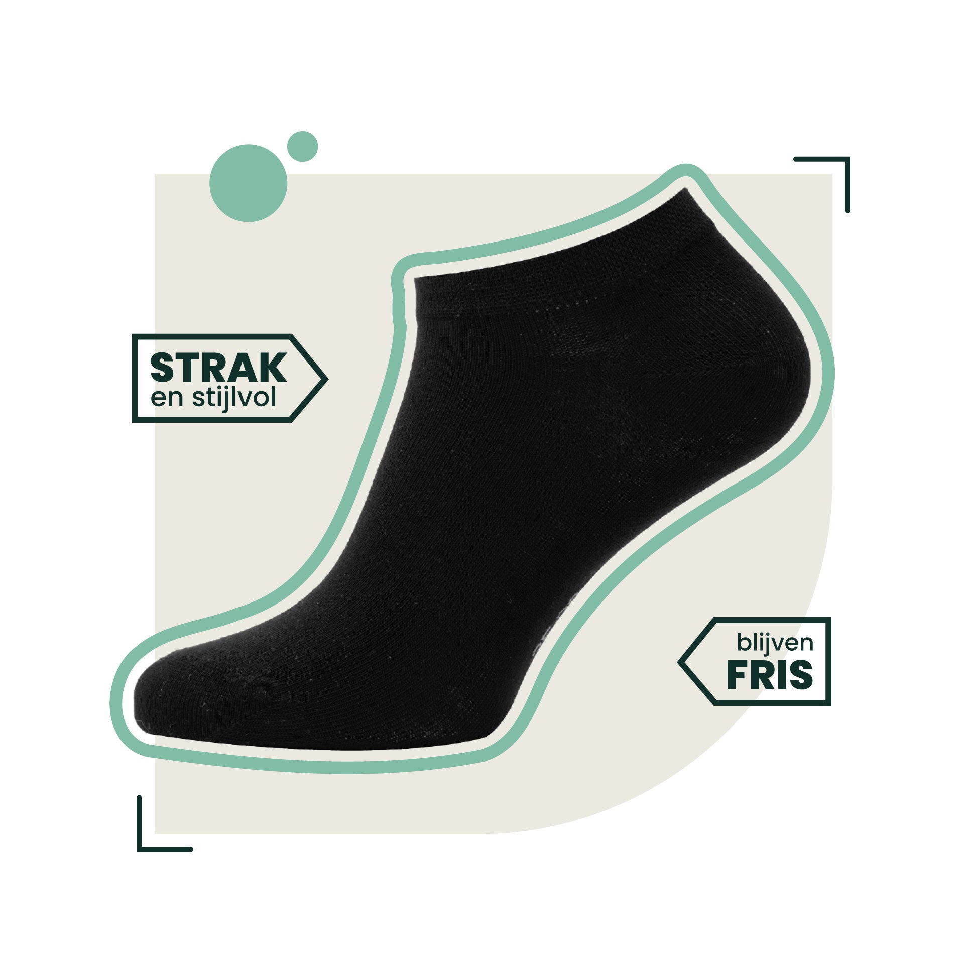 4-pack Jordan Bamboe Sneakersokken - Zwart