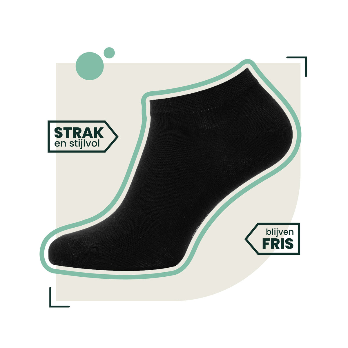 12 - Pack Jordan Bamboe Sneakersokken - Zwart