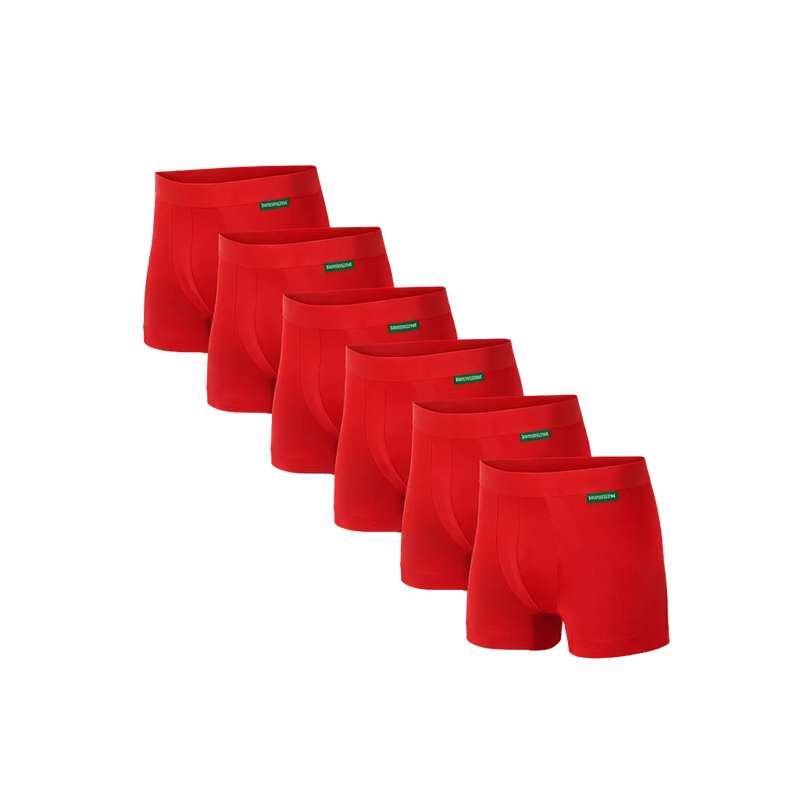 6 - Pack Lewis Bamboe Boxershorts - Rood
