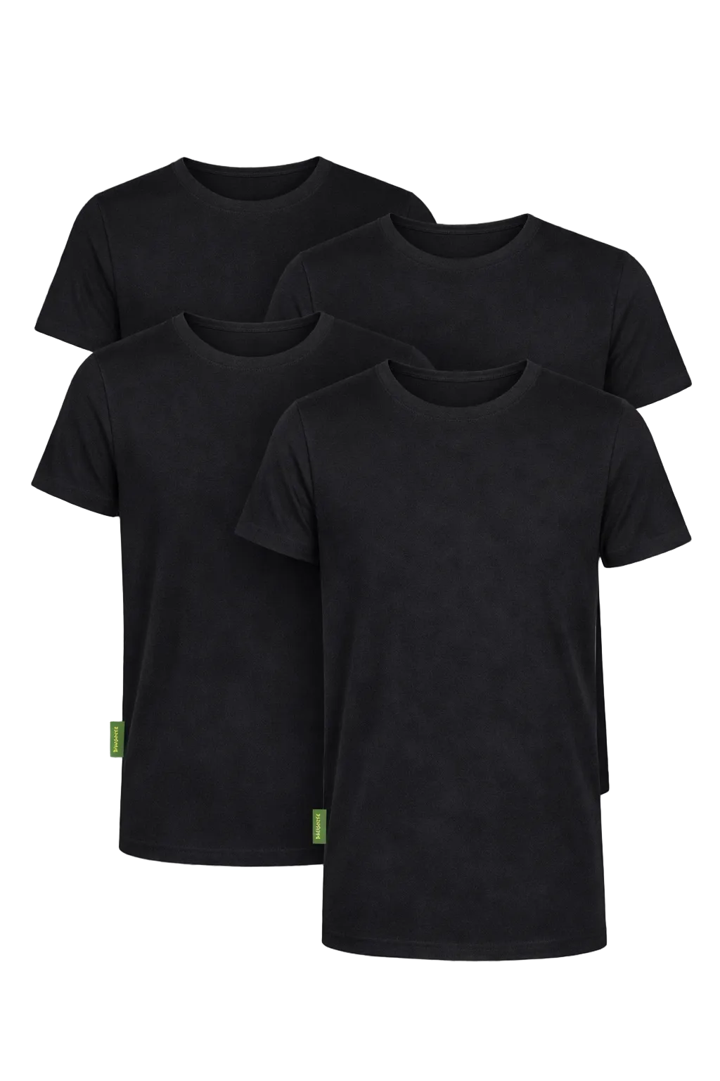 4-Pack Austin Bamboe T-shirts Rond - Zwart