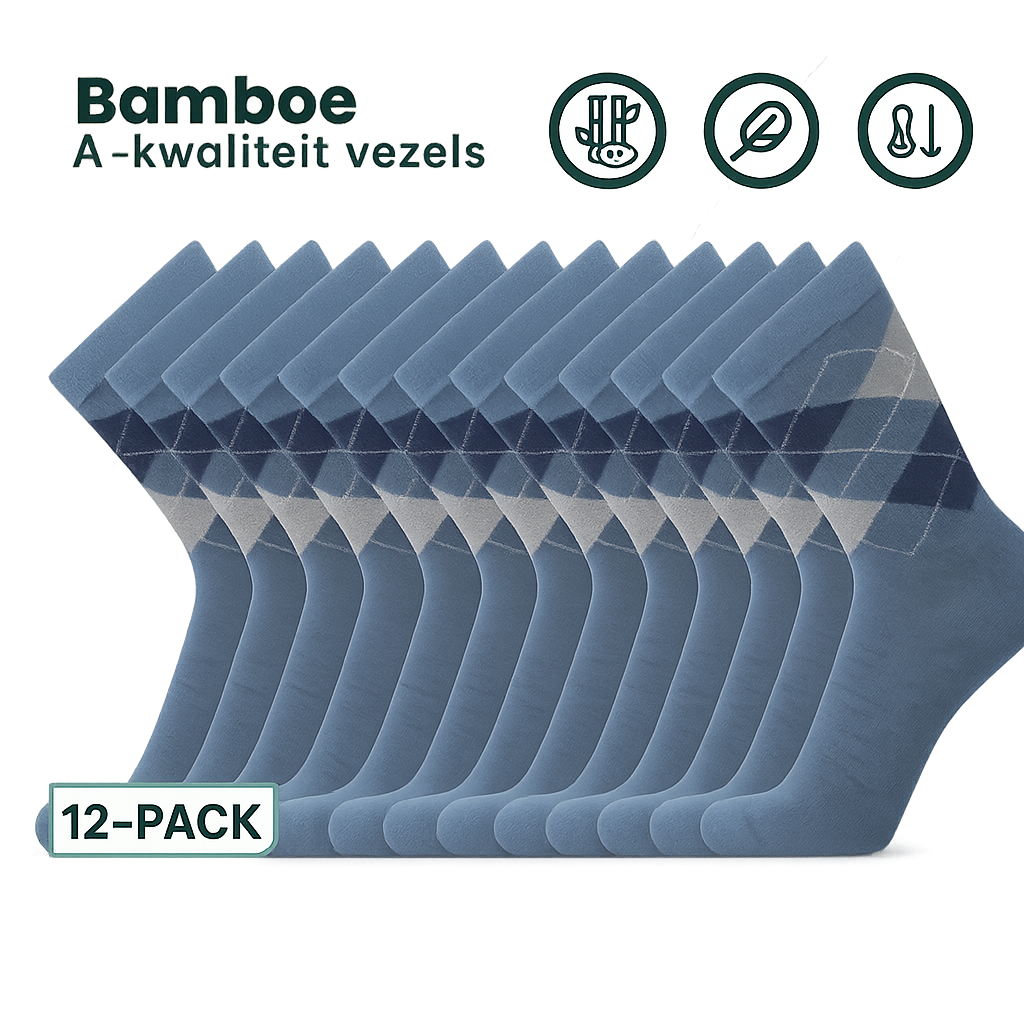 12 - Pack Steve Bamboe Sokken - Jeans
