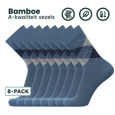 8 - Pack Steve Bamboe Sokken - Jeans