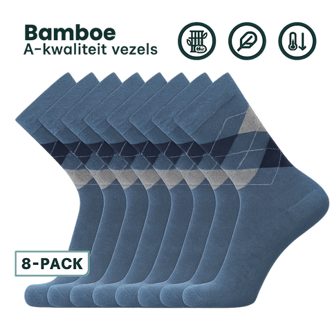 8 - Pack Steve Bamboe Sokken - Jeans