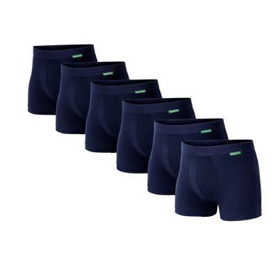 6 - Pack Lewis Bamboe Boxershorts - Marineblauw
