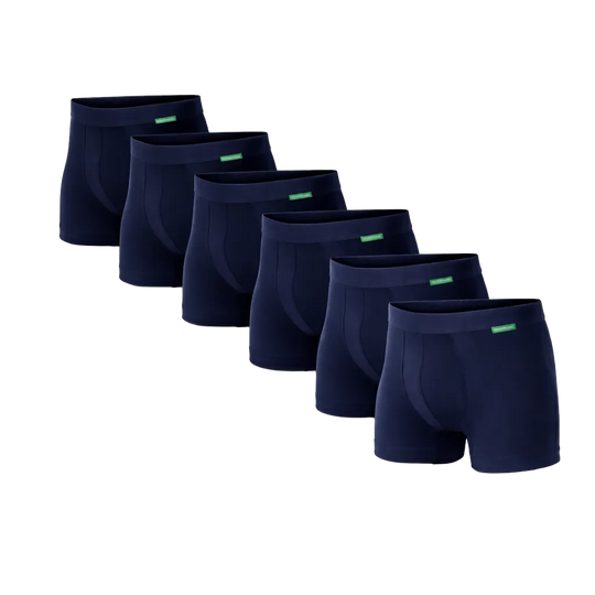 6 - Pack Lewis Bamboe Boxershorts - Marineblauw