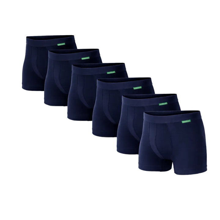 6 - Pack Lewis Bamboe Boxershorts - Marineblauw