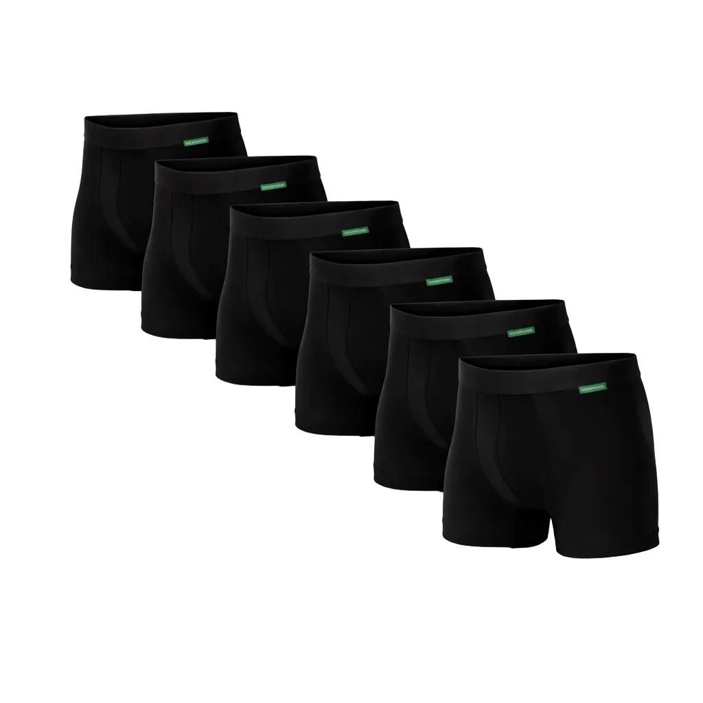 6 - Pack Lewis Bamboe Boxershorts - Zwart