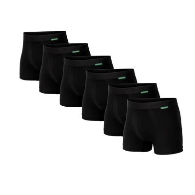 6 - Pack Lewis Bamboe Boxershorts - Zwart