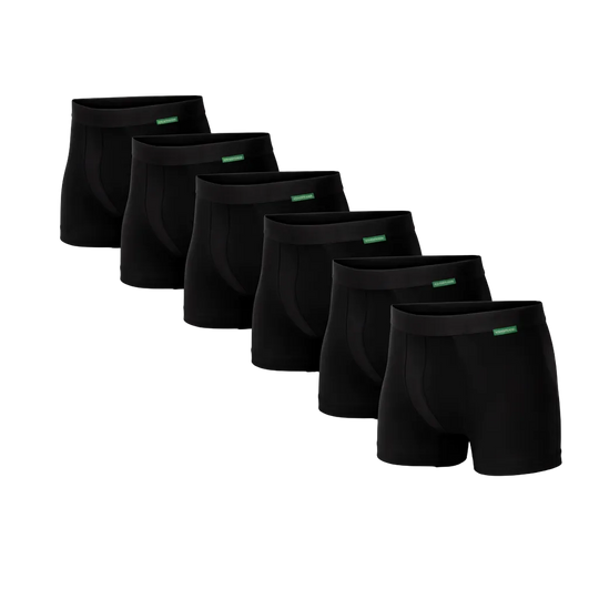 6 - Pack Lewis Bamboe Boxershorts - Zwart