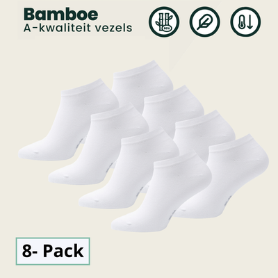 8 - Pack Jordan Bamboe Sneakersokken - Wit