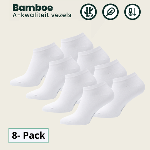 8 - Pack Jordan Bamboe Sneakersokken - Wit