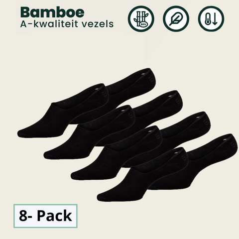 8 - Pack Joshua Bamboe Footies - Zwart