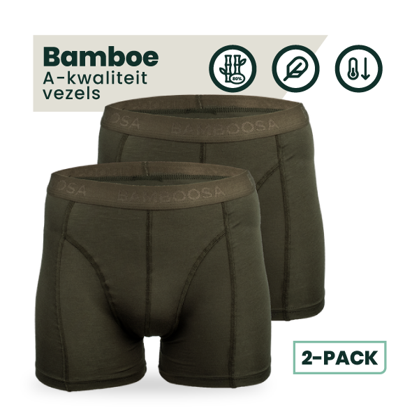 2-pack Lewis Bamboe Boxershorts - Khaki