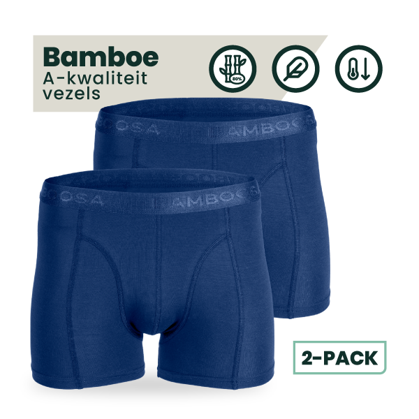 2-pack Lewis Bamboe Boxershorts - Marineblauw