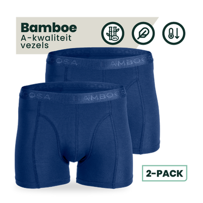 2-pack Lewis Bamboe Boxershorts - Marineblauw
