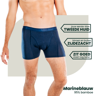 2-pack Lewis Bamboe Boxershorts - Marineblauw