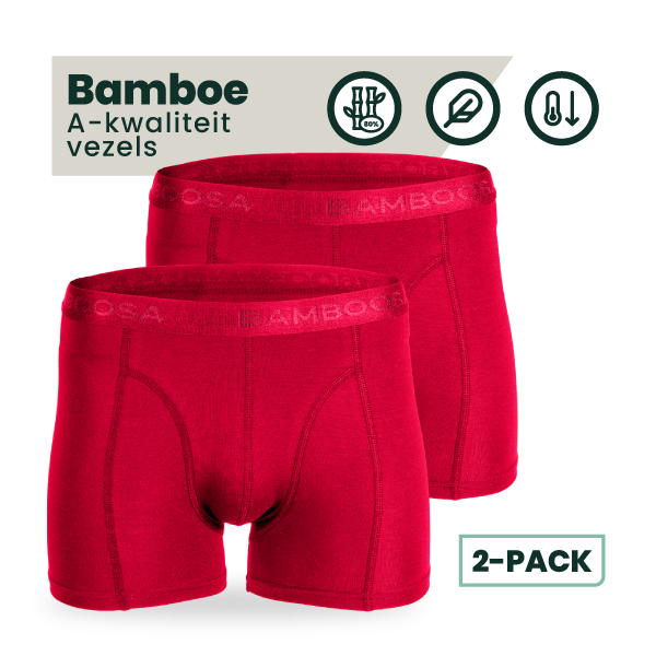 2-pack Lewis Bamboe Boxershorts - Rood
