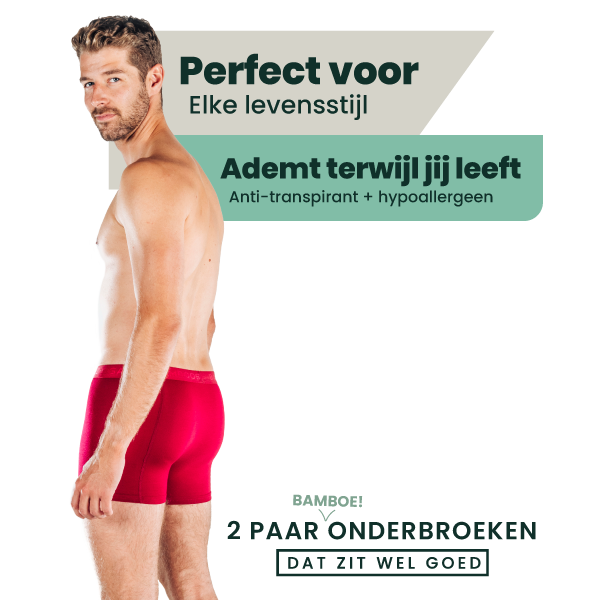 2-pack Lewis Bamboe Boxershorts - Rood