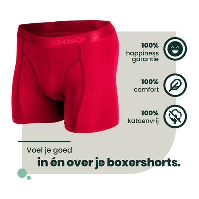2-pack Lewis Bamboe Boxershorts - Rood