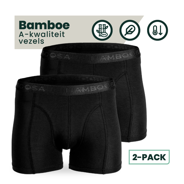 2-pack Lewis Bamboe Boxershorts - Zwart