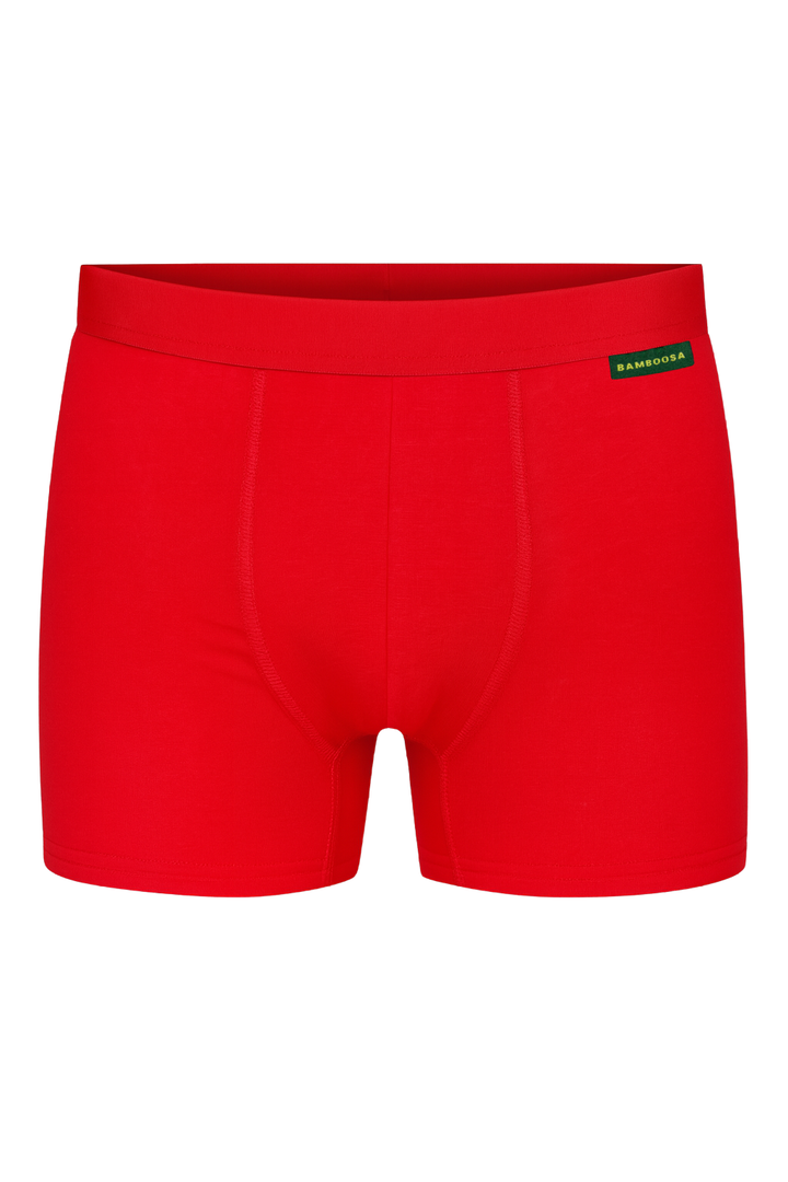 Bamboosa – Lewis Bamboe Boxershort – Anti‑transpirant, Zacht & Ademend – Rood – 95% Bamboe / 5% Elastaan – Maat S t/m XXXL