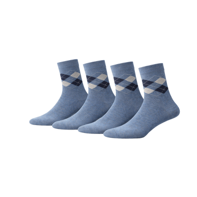 4 - Pack Steve Bamboe Sokken - Jeans