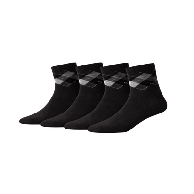 4 - Pack Steve Bamboe Sokken - Zwart