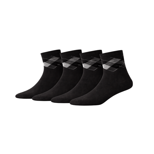 4-Pack Steve Bamboe Sokken - Zwart