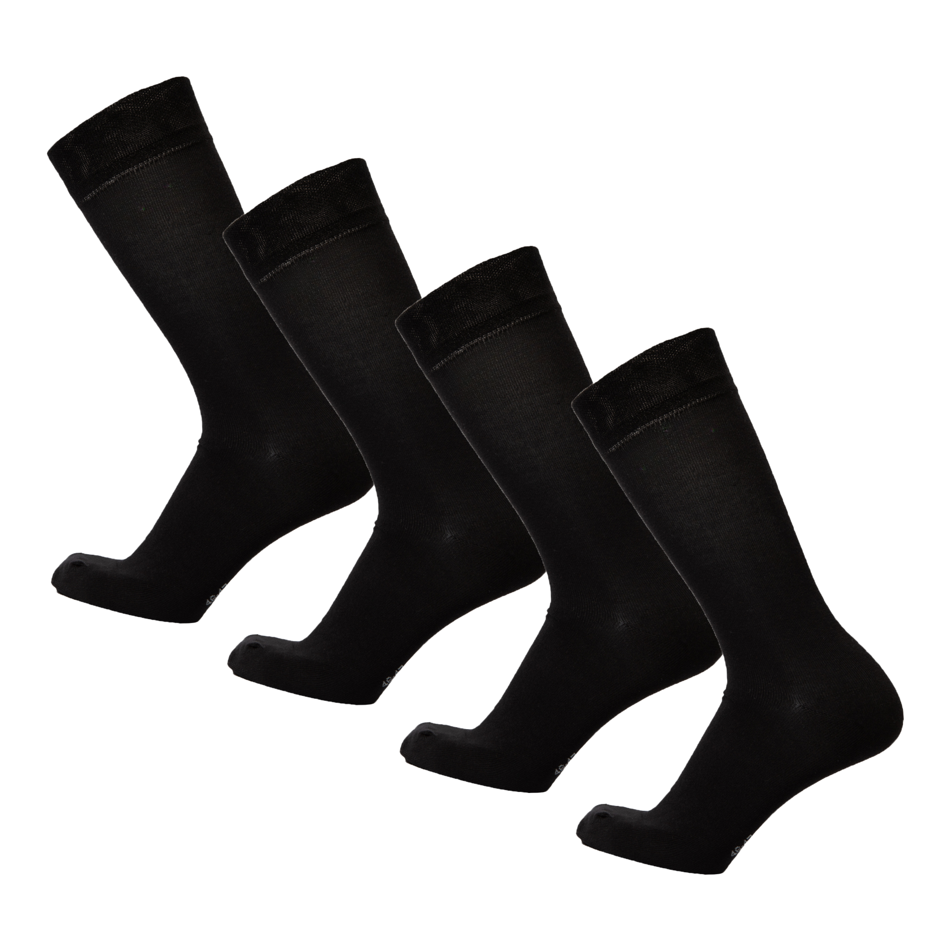 Bamboosa – Jason Bamboe Sokken – Zwart – Naadloos, Ademend & Anti‑transparant – Maten 35‑38 t/m 46‑47