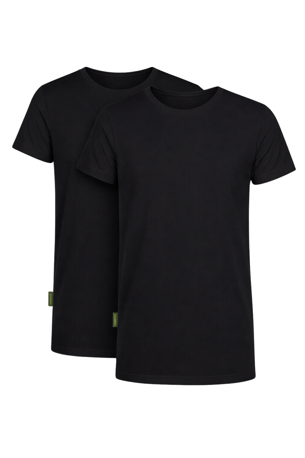 2-Pack Austin Bamboe T-shirts Rond - Zwart