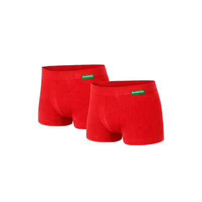 2 - Pack Lewis Bamboe Boxershorts - Rood