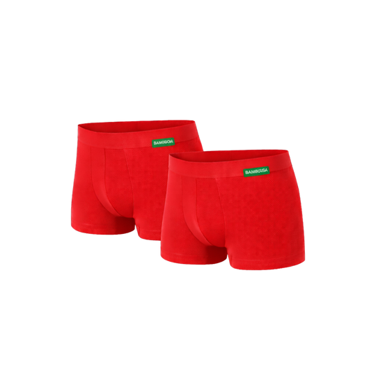 2 - Pack Lewis Bamboe Boxershorts - Rood