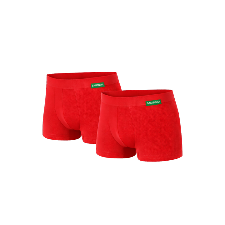 2 - Pack Lewis Bamboe Boxershorts - Rood