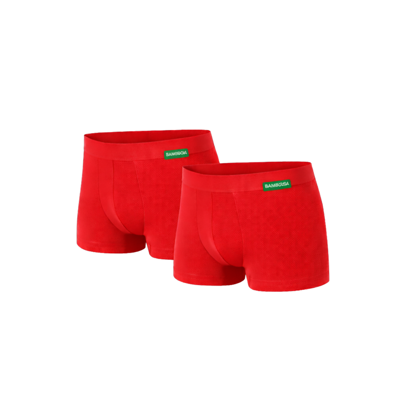 2 - Pack Lewis Bamboe Boxershorts - Rood