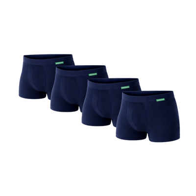 4 - Pack Lewis Bamboe Boxershorts - Marineblauw