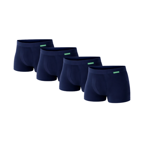 4 - Pack Lewis Bamboe Boxershorts - Marineblauw